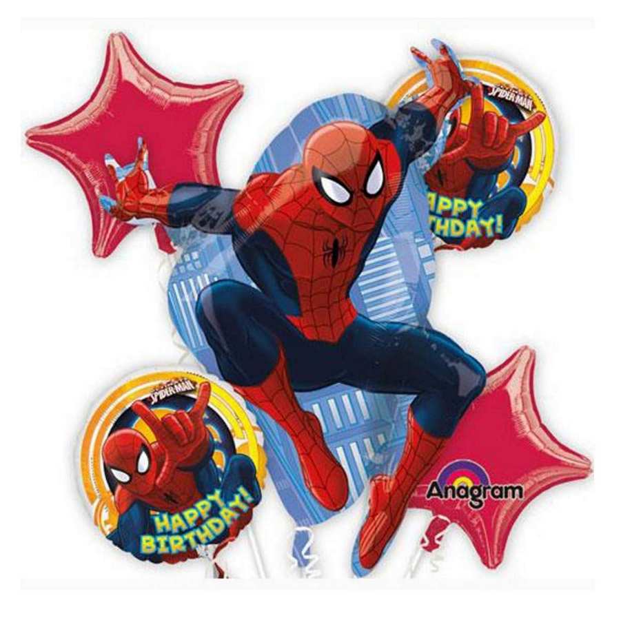 Spiderman Happy Birthday Balloon Bouquet