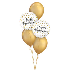 Happy Anniversary Confetti Dots Balloon Bouquet