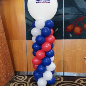 Balloon Column with 90cm Latex Round Balloon Top (Logo optional extra)