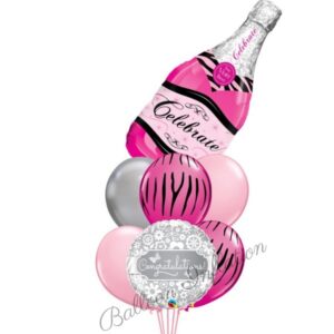 Pink Champagne Congratulations Balloon Bouquet