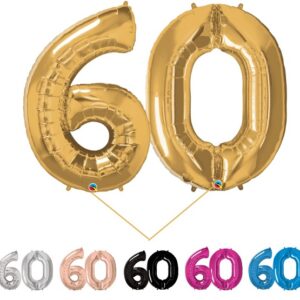 Giant 60 Foil Number Balloons on Weight