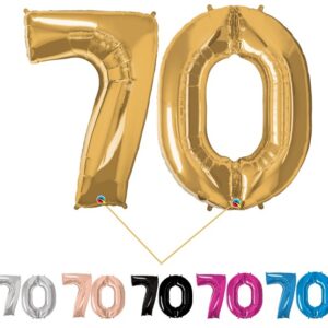 Giant 70 Foil Number Balloons on Weight