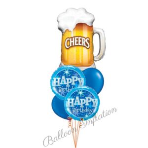 Cheers Beers Happy Birthday Balloon Bouquet