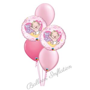 Yes I'm A Girl Balloon Bouquet