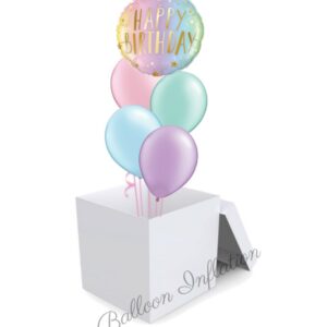 Pastel Pearl Ombre Balloon Bouquet in A Box