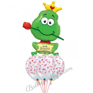 Kiss Me Princess Frog Prince Balloon Bouquet