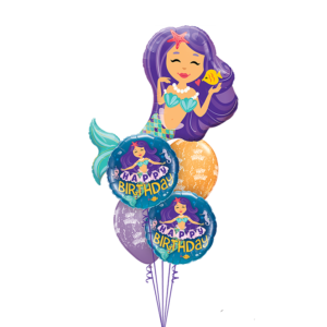 Mermaid Bithday Balloon Bouquet