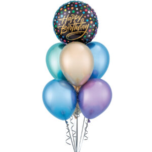 Chrome Birthday Balloon Bouquet